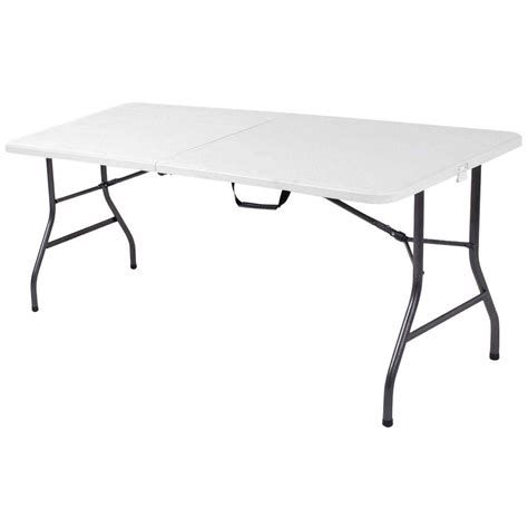 home depot white folding table|standard white folding table.